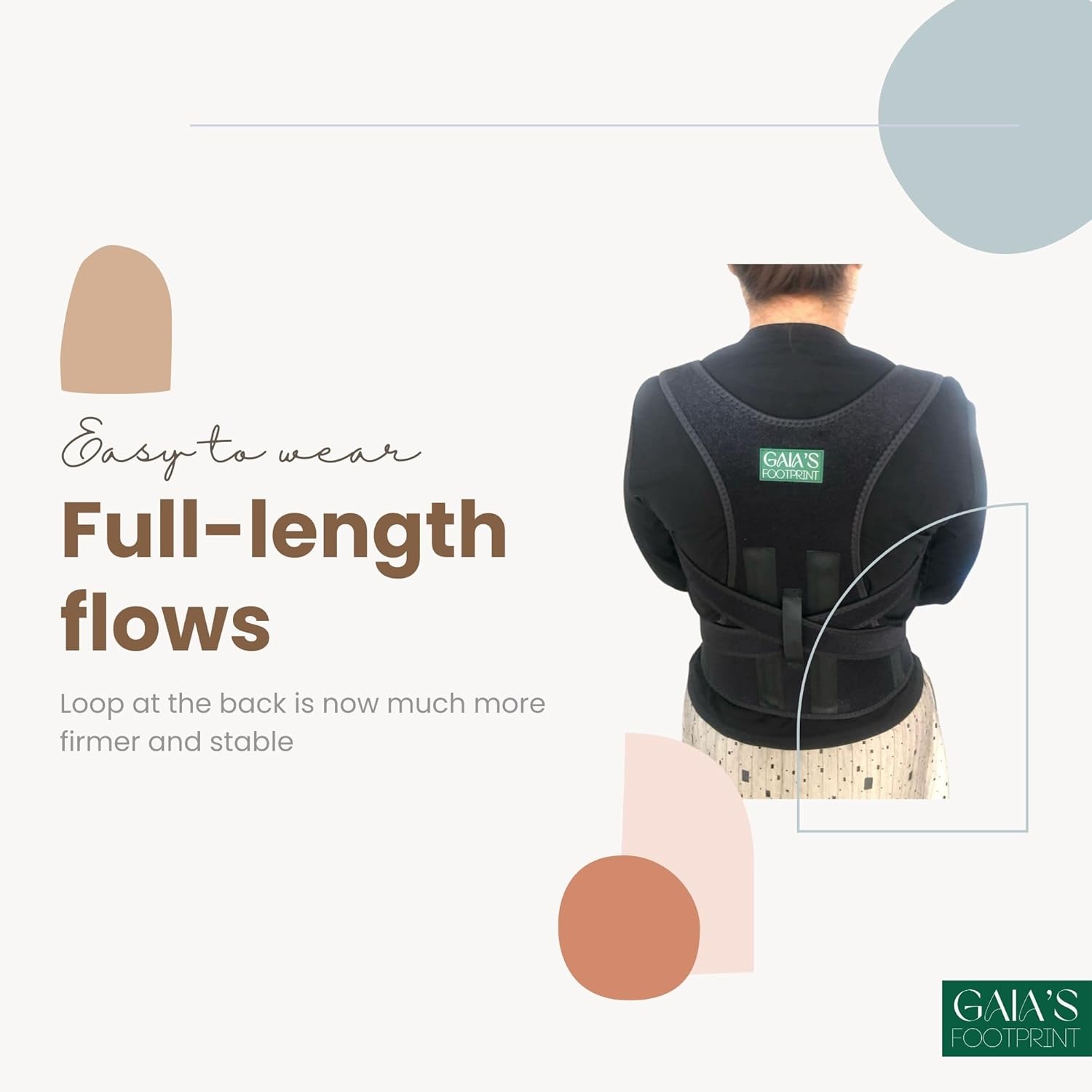 Full-length back design of posture corrector